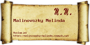 Malinovszky Melinda névjegykártya